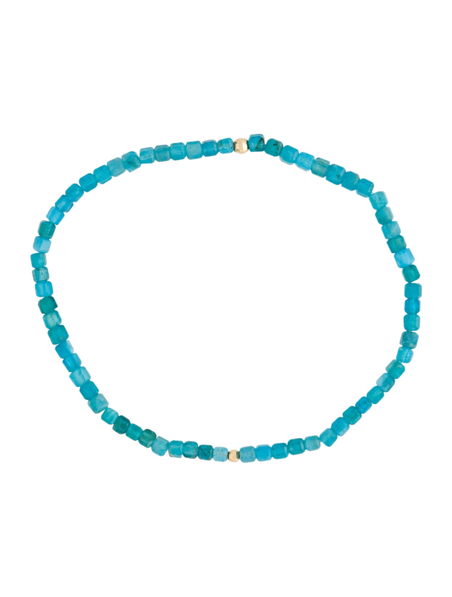 Bracelet 14k Apatite Bead Stretch
