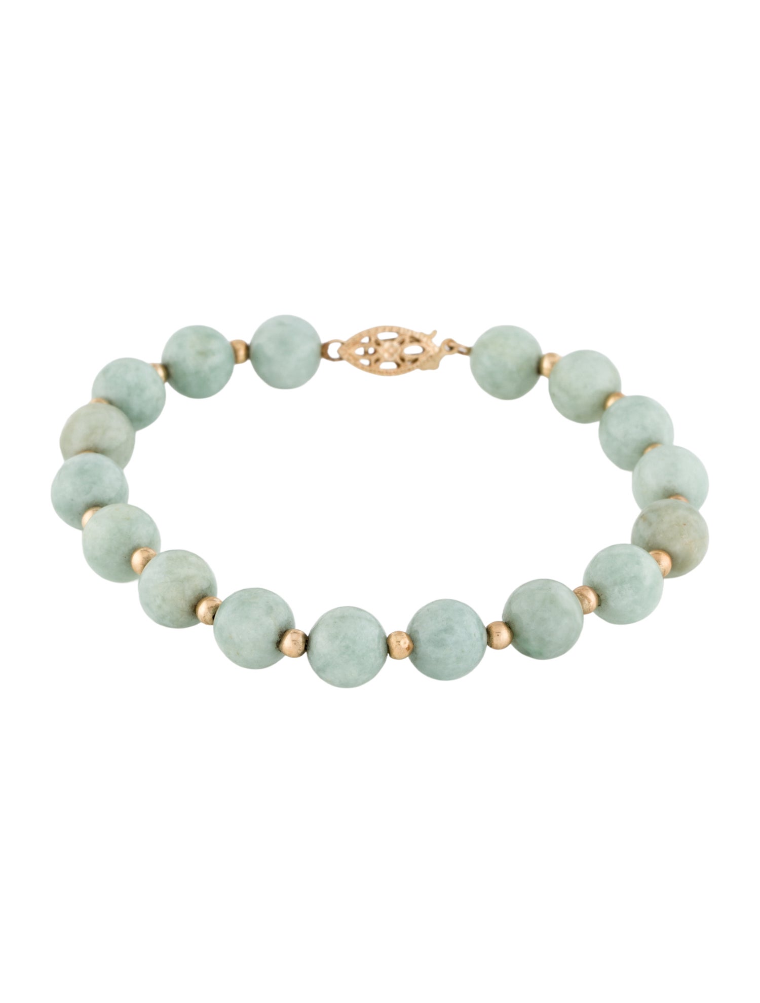 Bracelet 14K Jadeite Bead Bracelet