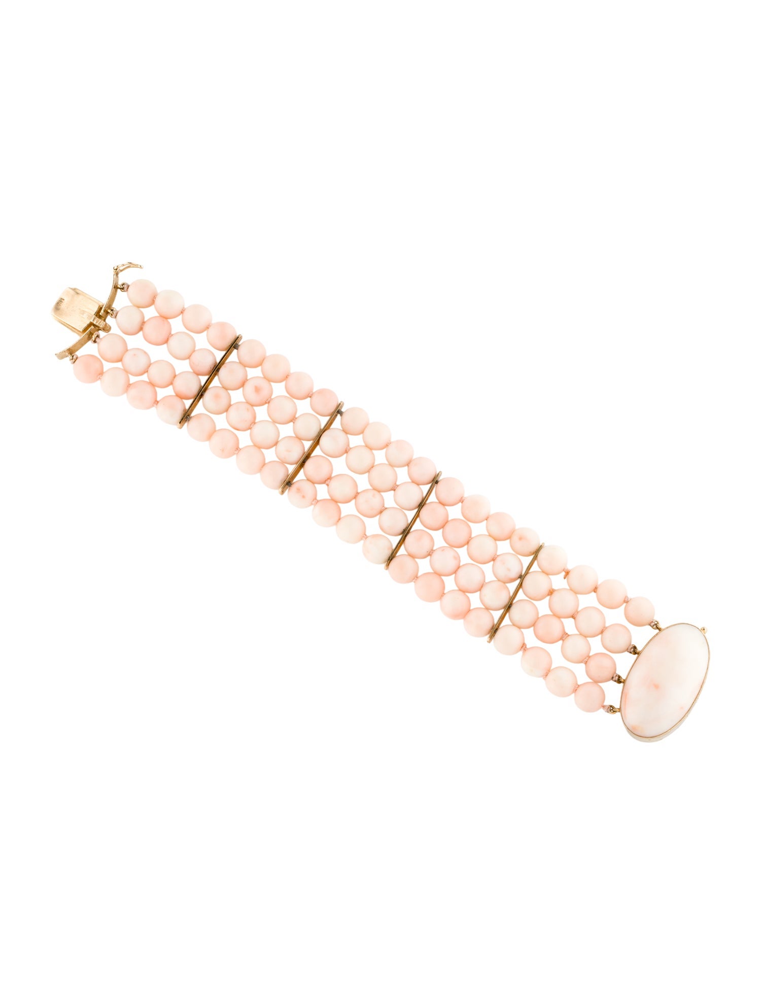 Bracelet 14K Coral Multistrand Bead