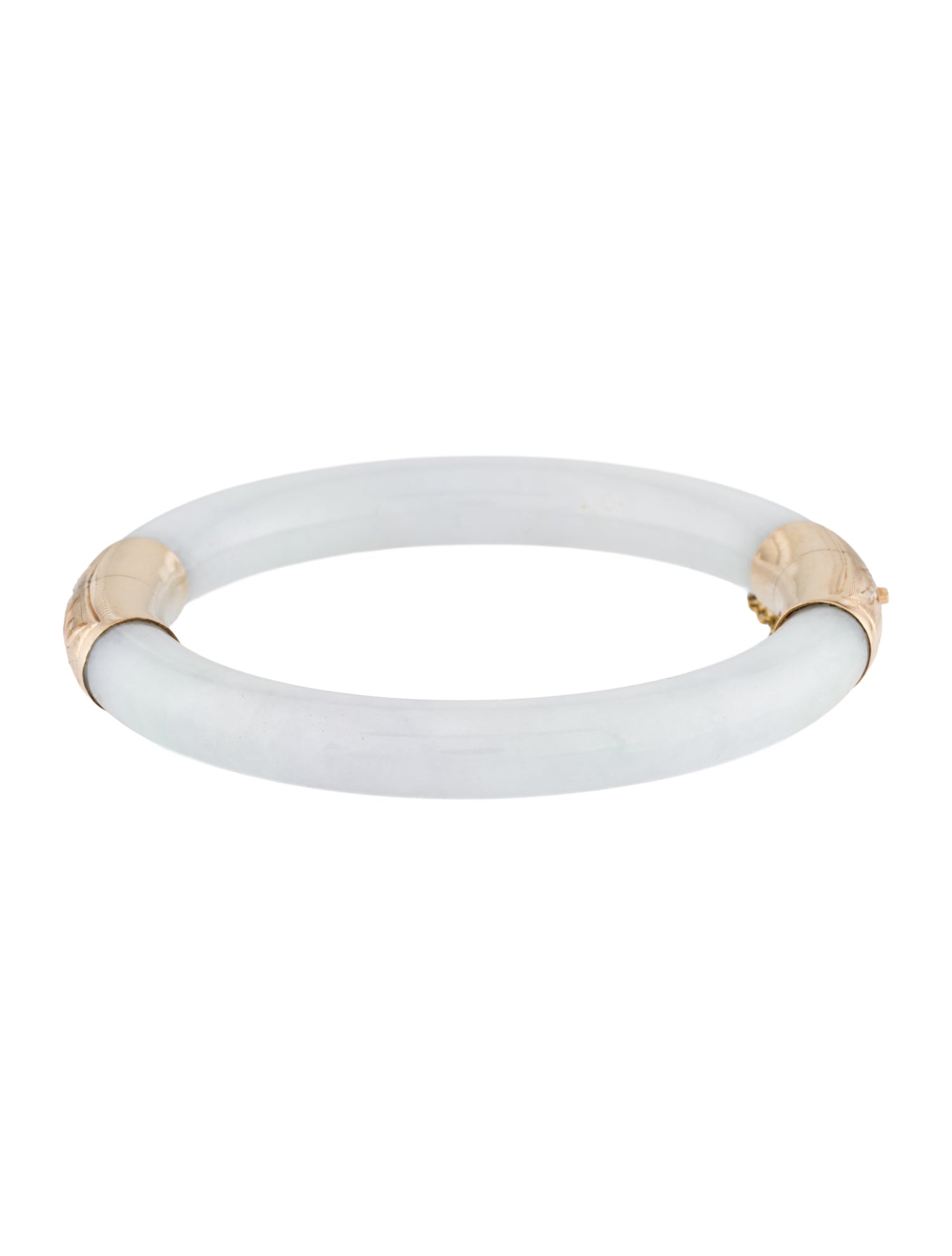 Bracelet 14K Jadeite Hinged Bangle