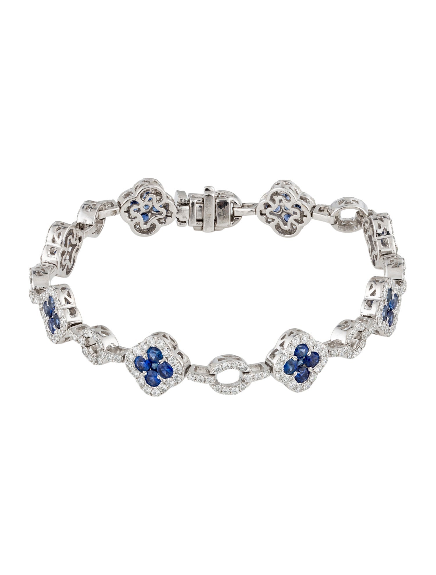 Bracelet 14K 2.40ctw Diamond & 3.16ctw Sapphire
