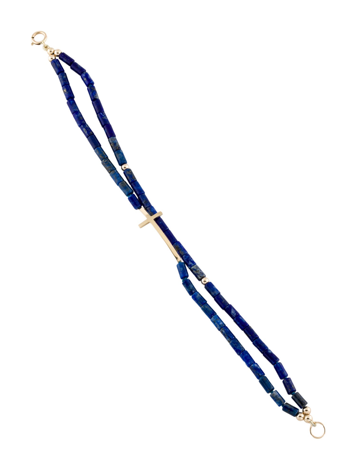 Bracelet 14K Lapis Lazuli Multistrand Bead