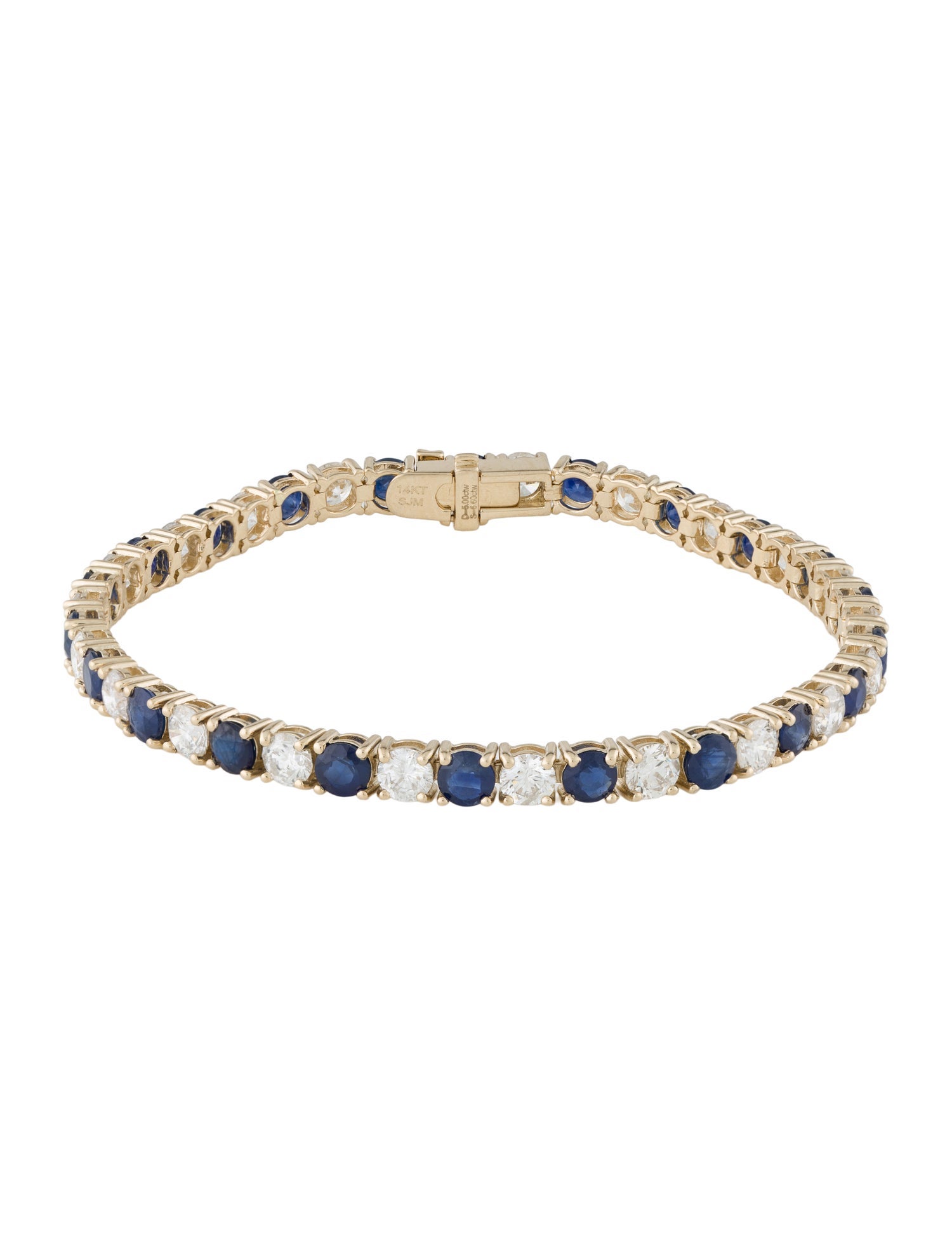 Bracelet 14K Sapphire & Diamond Link