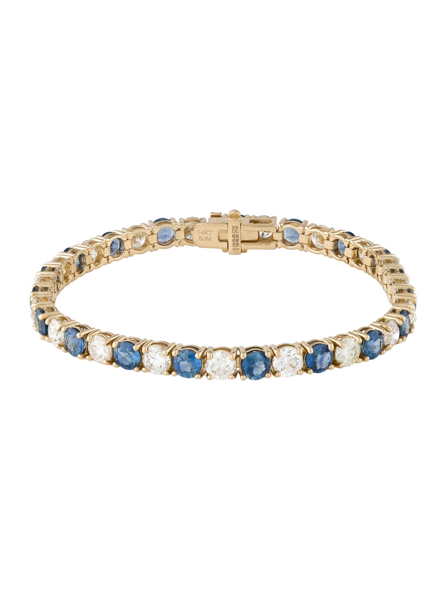Bracelet 14K Sapphire & Diamond Link