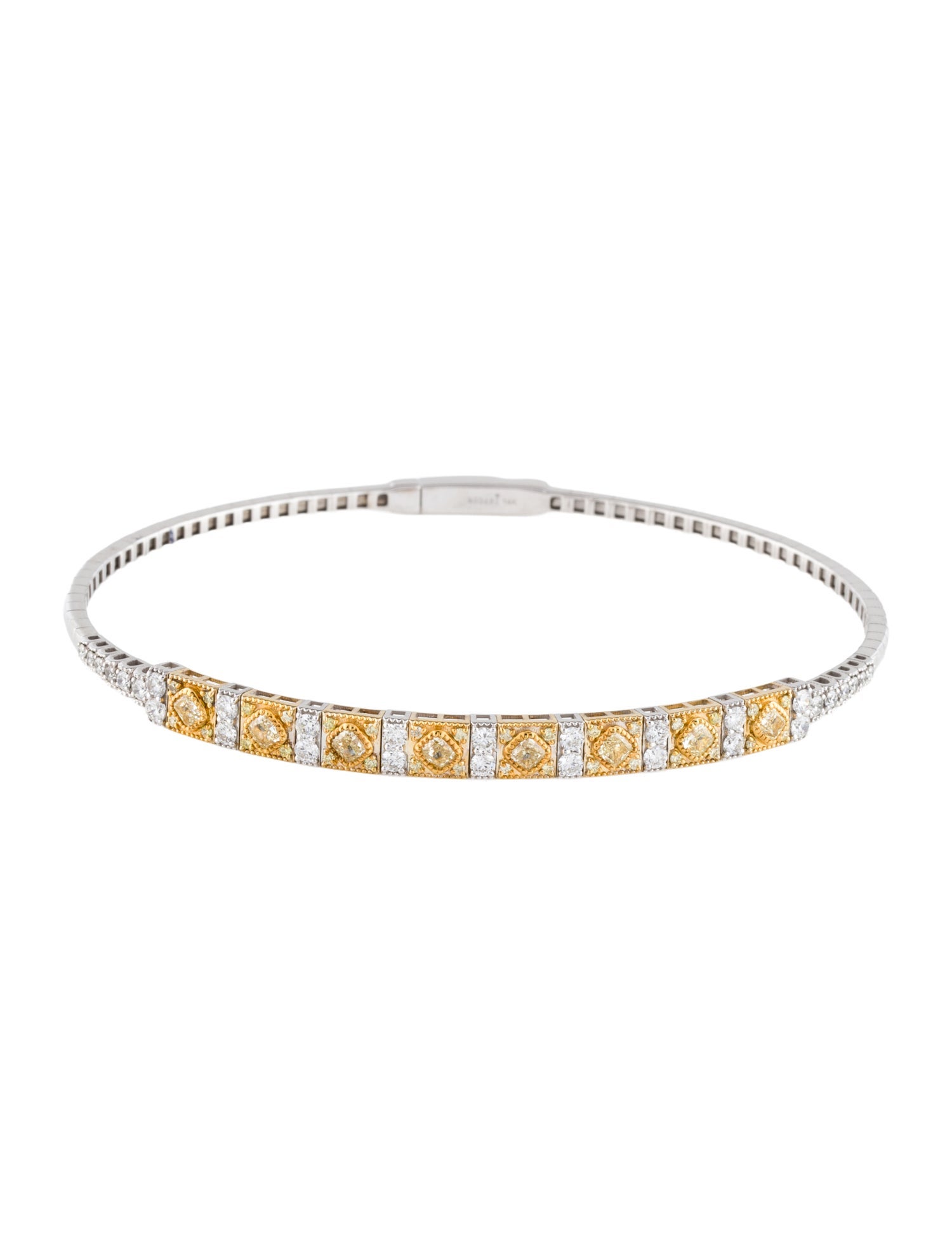 Bracelet Mondani Jewels 14K 1.31ctw Diamond Flexible Bangle