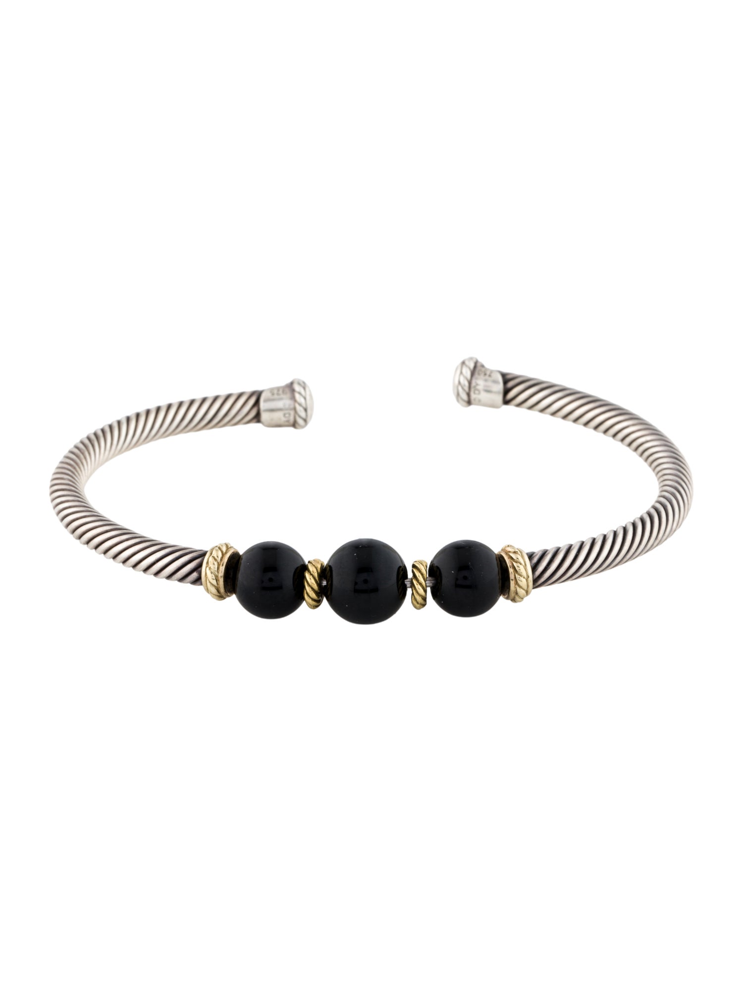 Bracelet Onyx Cable Cuff