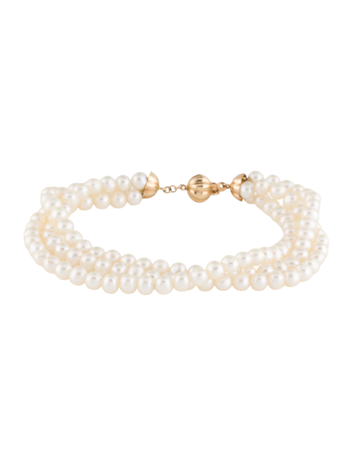 Bracelet 14K Pearl Multistrand Bead