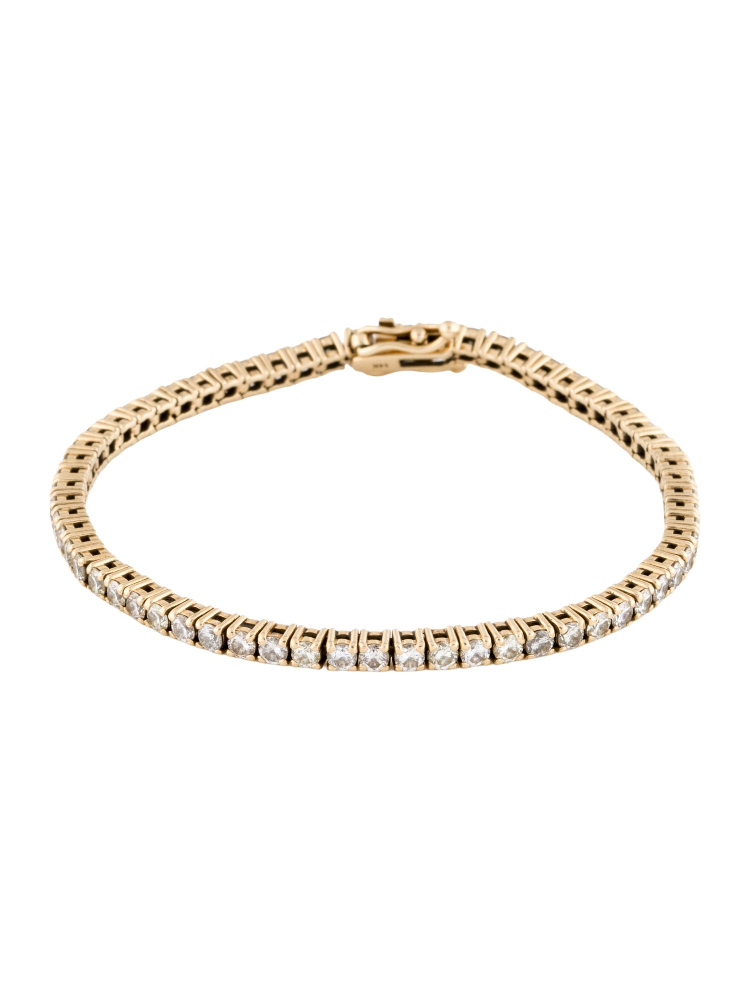 Bracelet 14K 4.09ctw Diamond Tennis Link