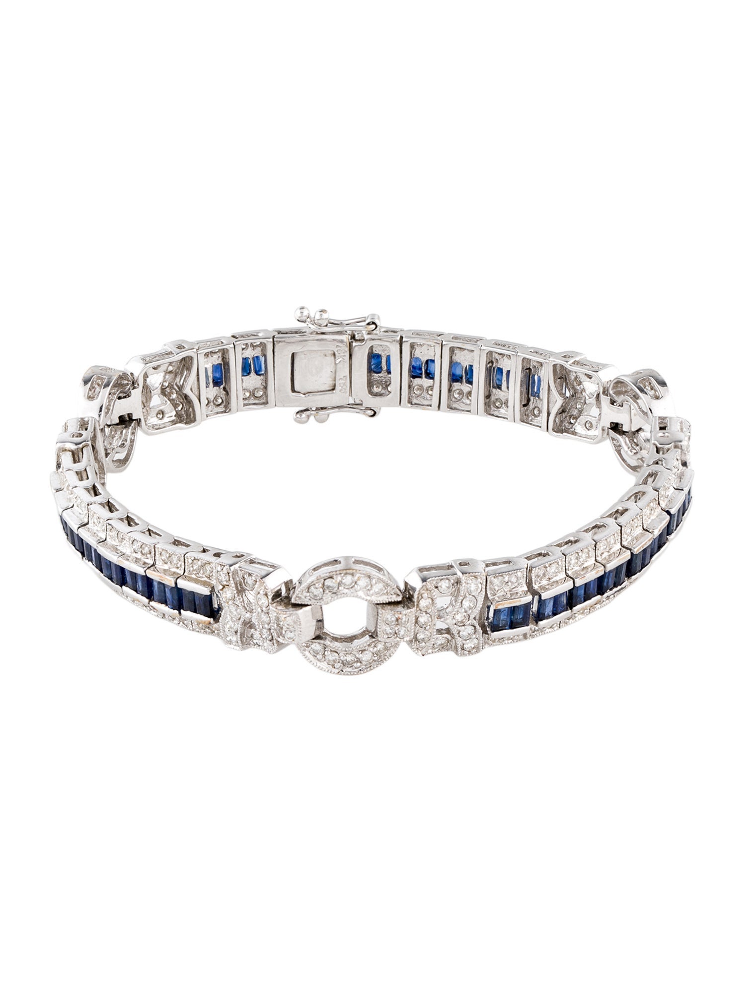 Bracelet 18K Sapphire & Diamond Link