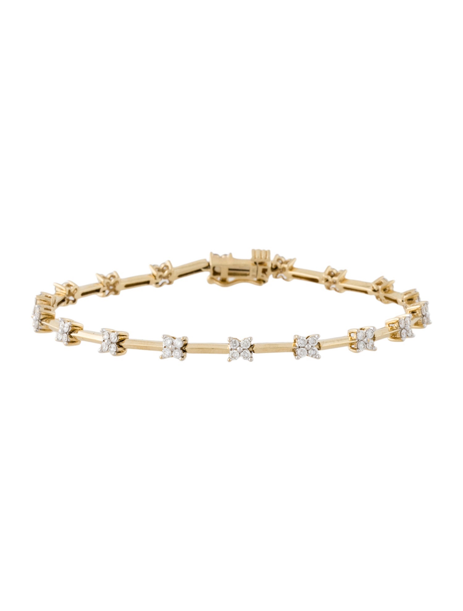 Bracelet 14K Diamond Station Link