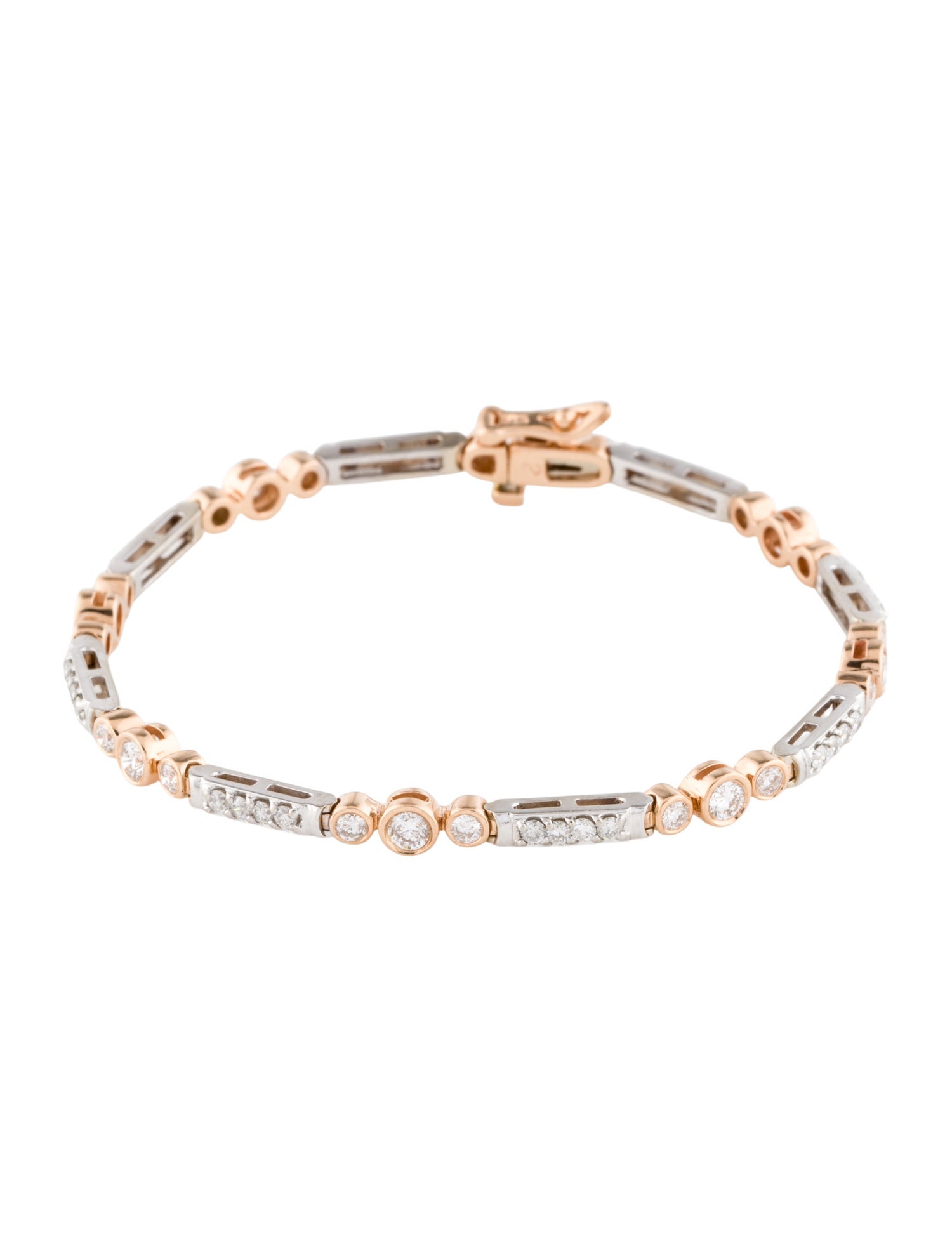 Bracelet 14K 2.47ctw Diamond Link