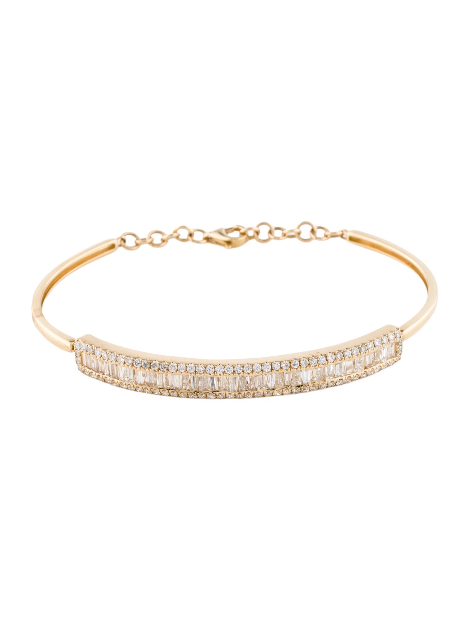 Bracelet 14K 2.35ctw Diamond Link Bangle
