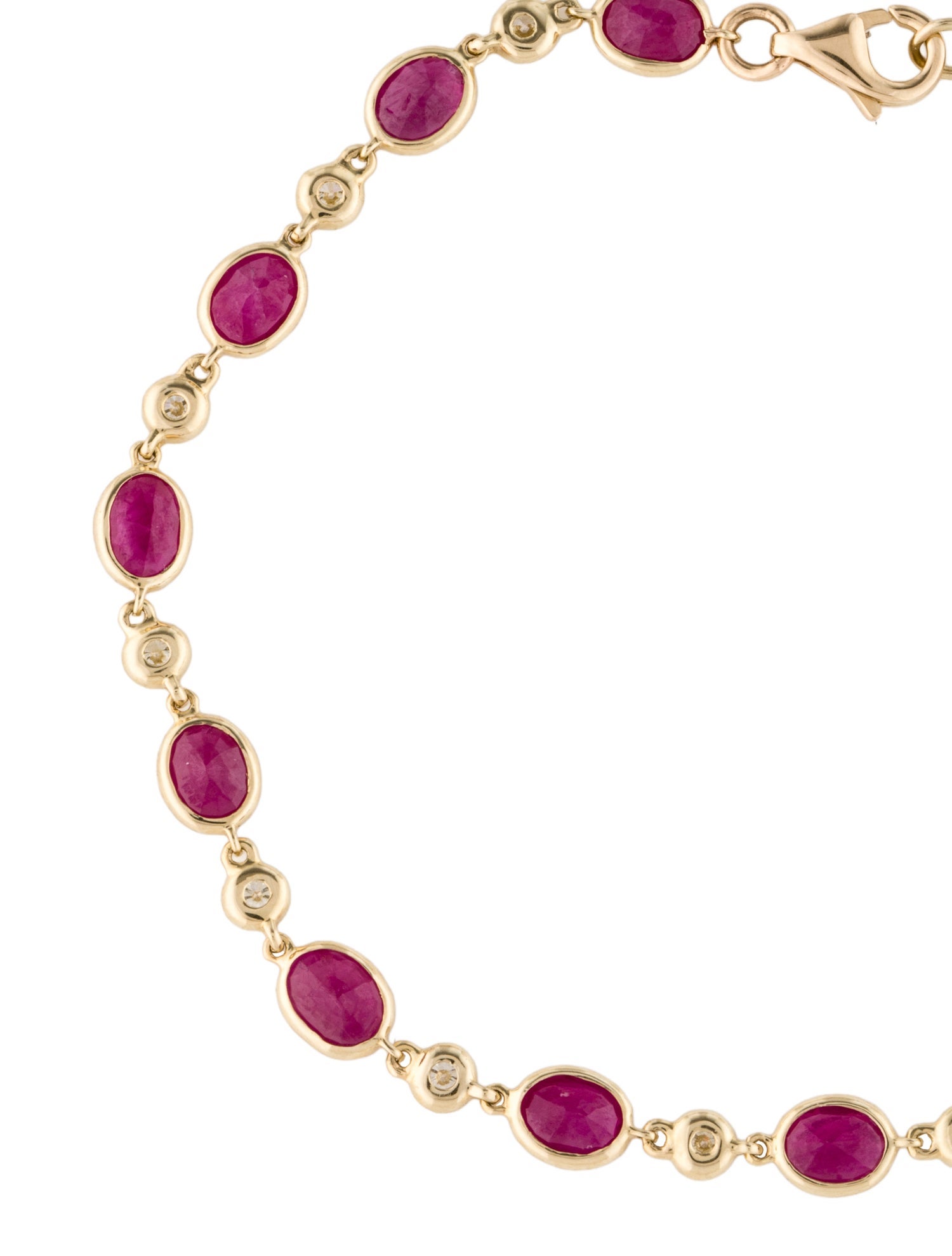 Bracelet 14K 6.00ctw Ruby & Diamond Station Bracelet
