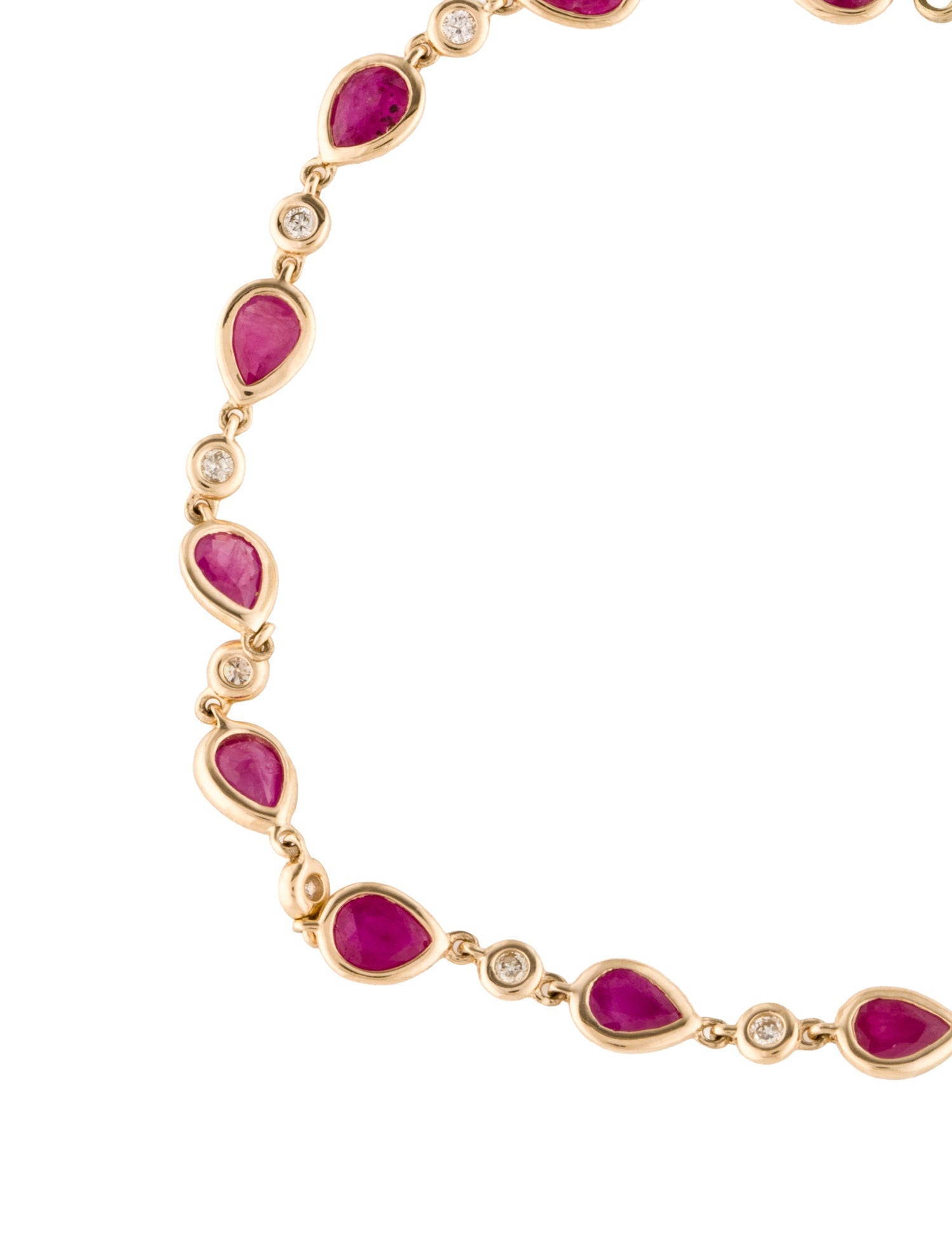 Bracelet 14K 2.50ctw Ruby & Diamond Station Bracelet
