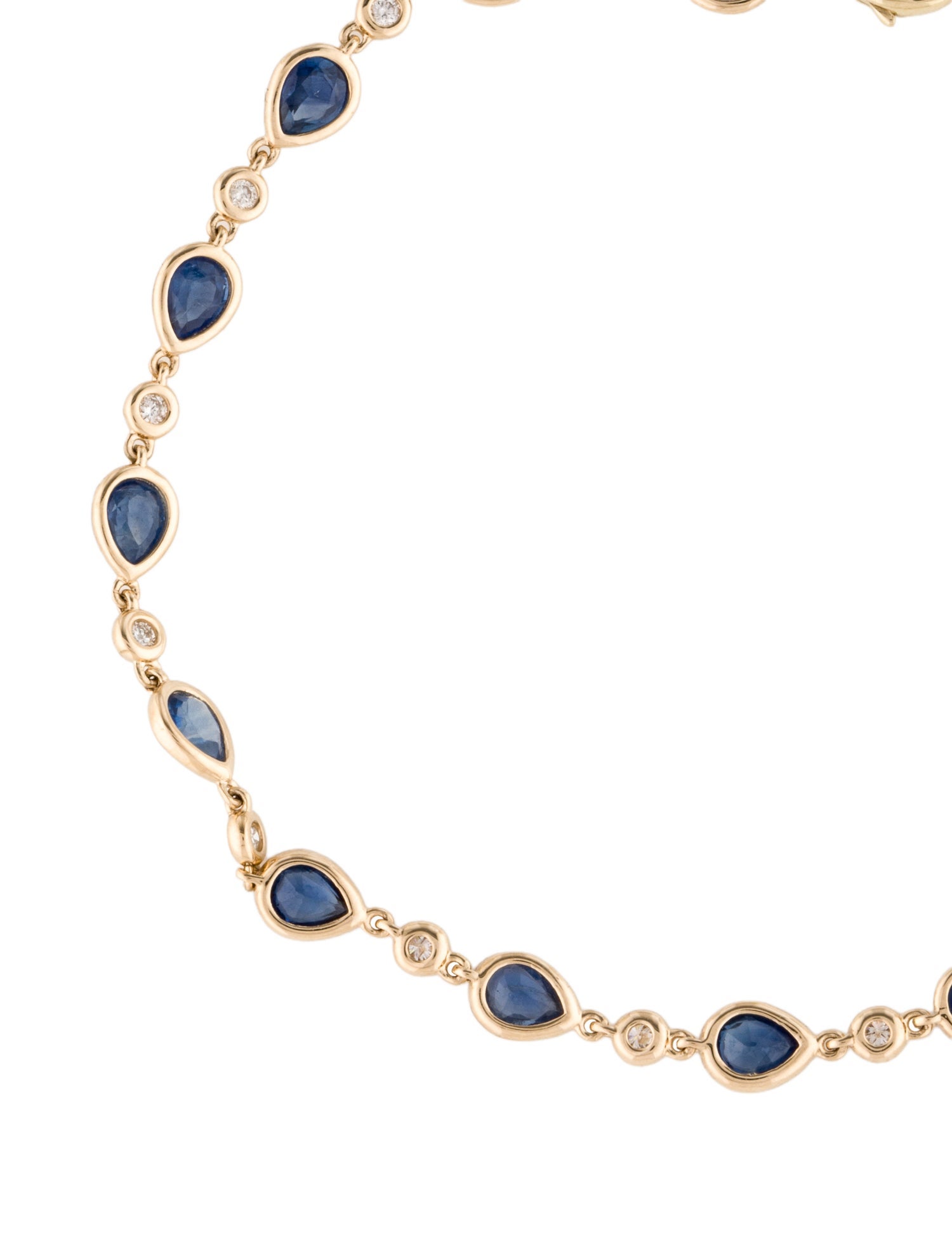 Bracelet 14K 2.50ctw Sapphire & Diamond Station Bracelet