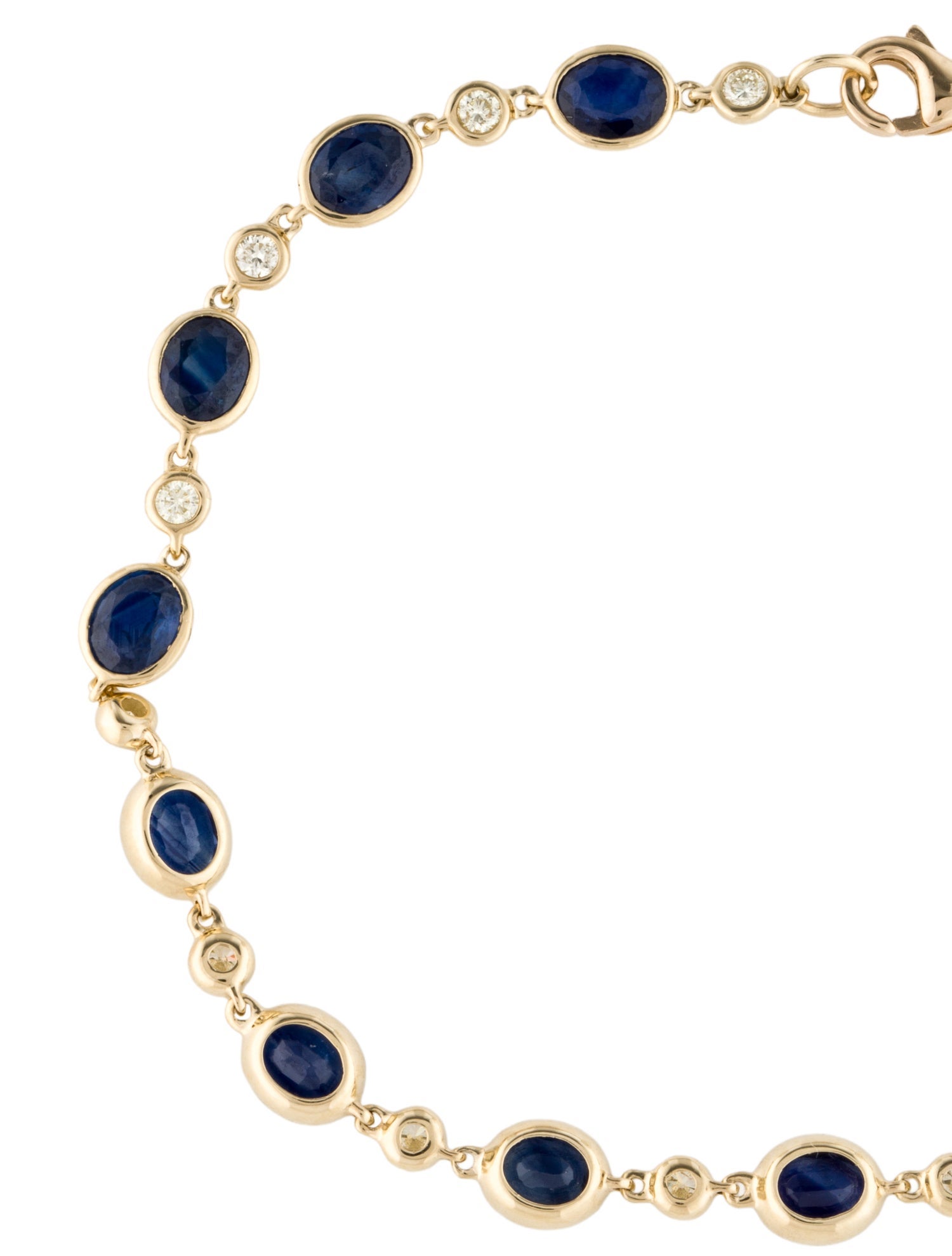 Bracelet 14K 4.50ctw Sapphire & Diamond Station Bracelet