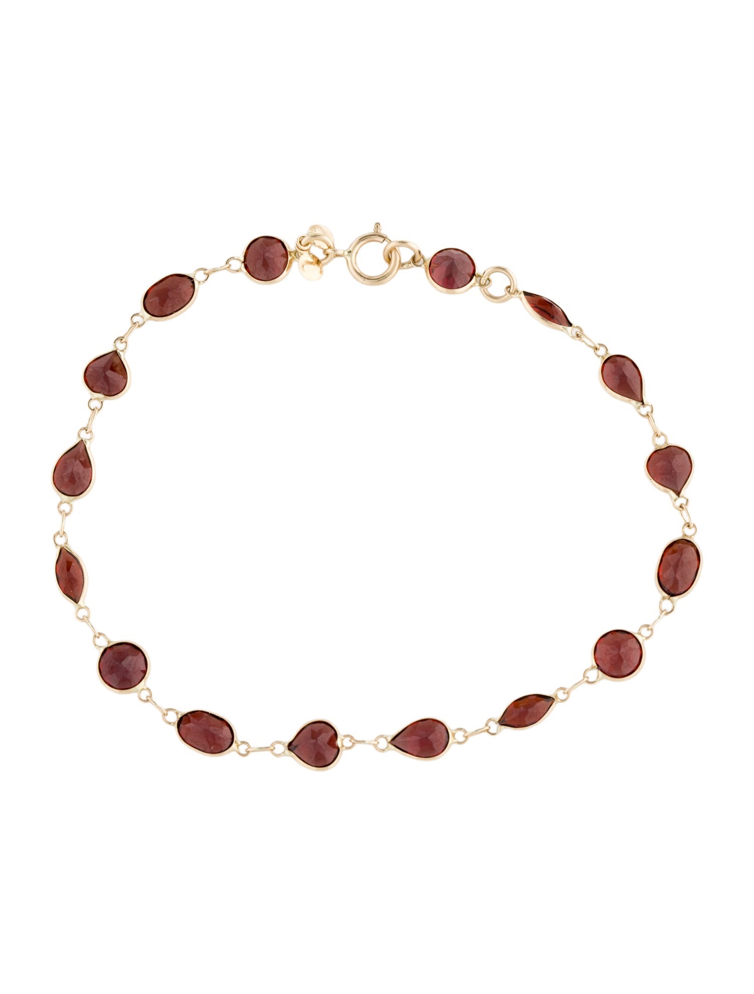 Bracelet 14K 6.41ctw Garnet Station