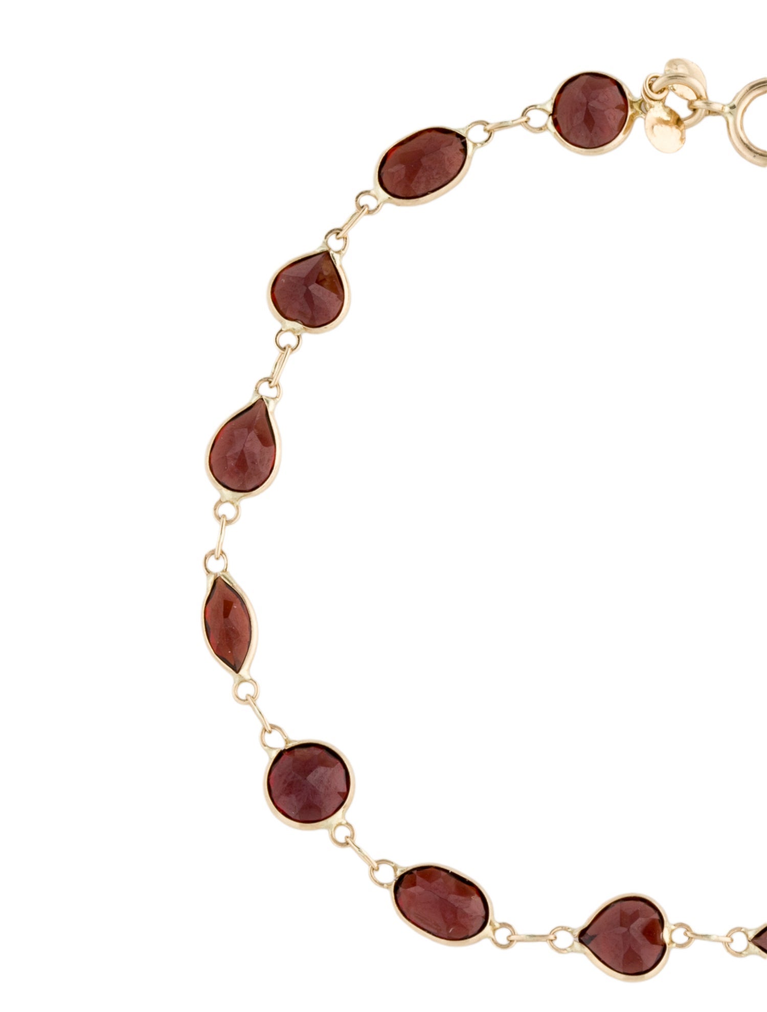 Bracelet 14K 6.41ctw Garnet Station