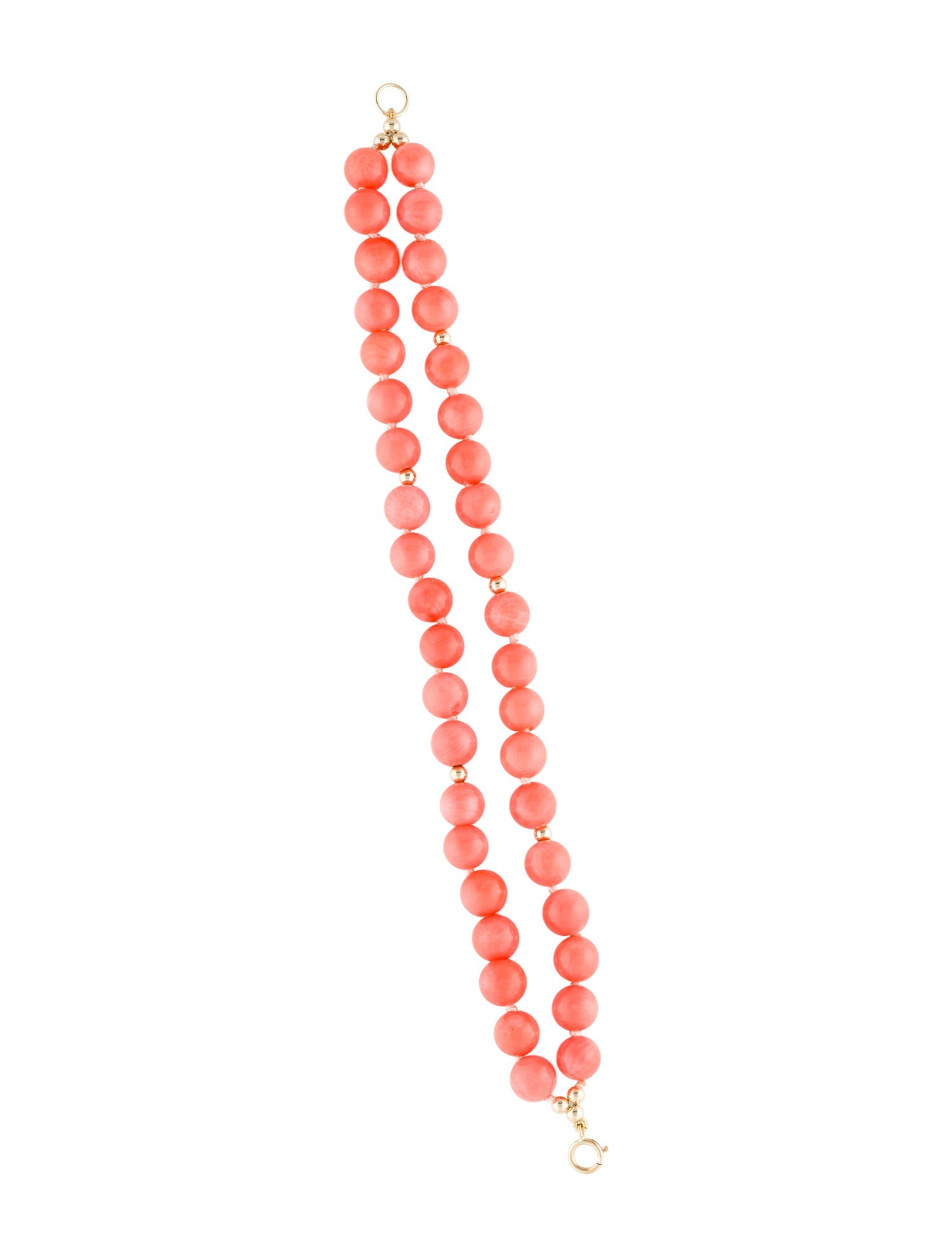 Bracelet 14K Dyed Coral Bead