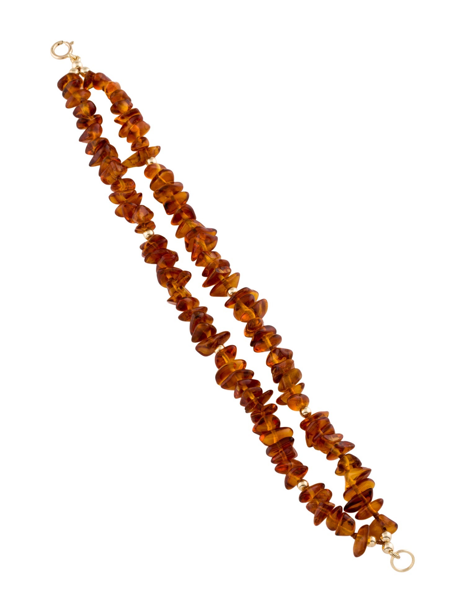 Bracelet 14K Amber Double Strand Bead