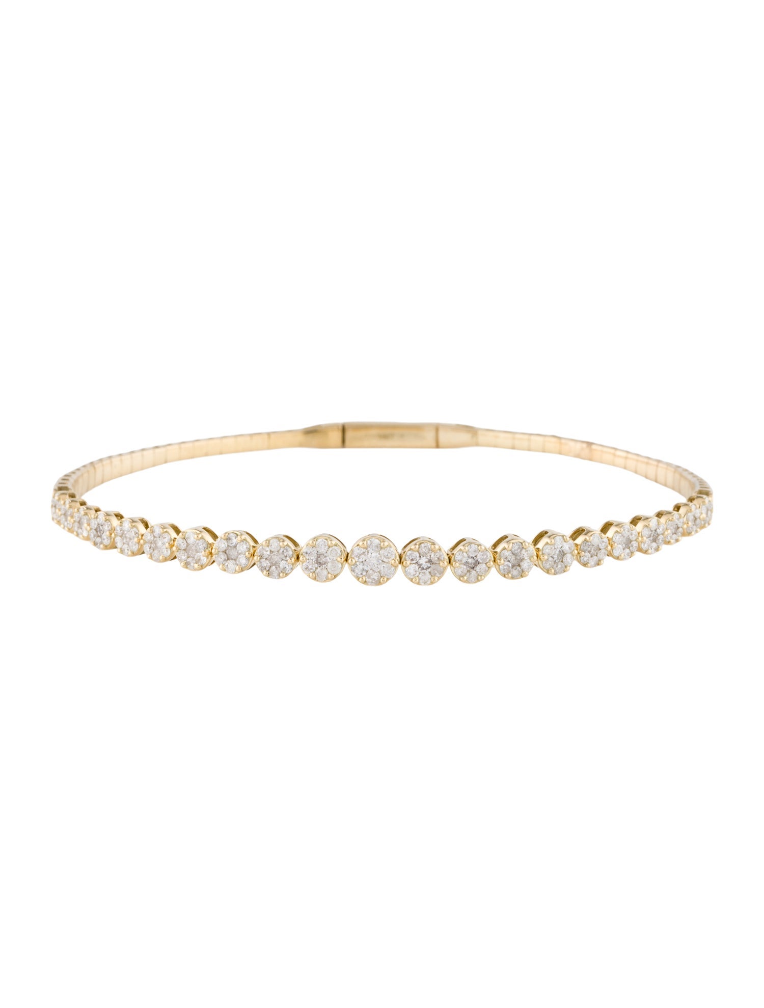 Bracelet 14K 1.29ctw Diamond Hinged Bangle