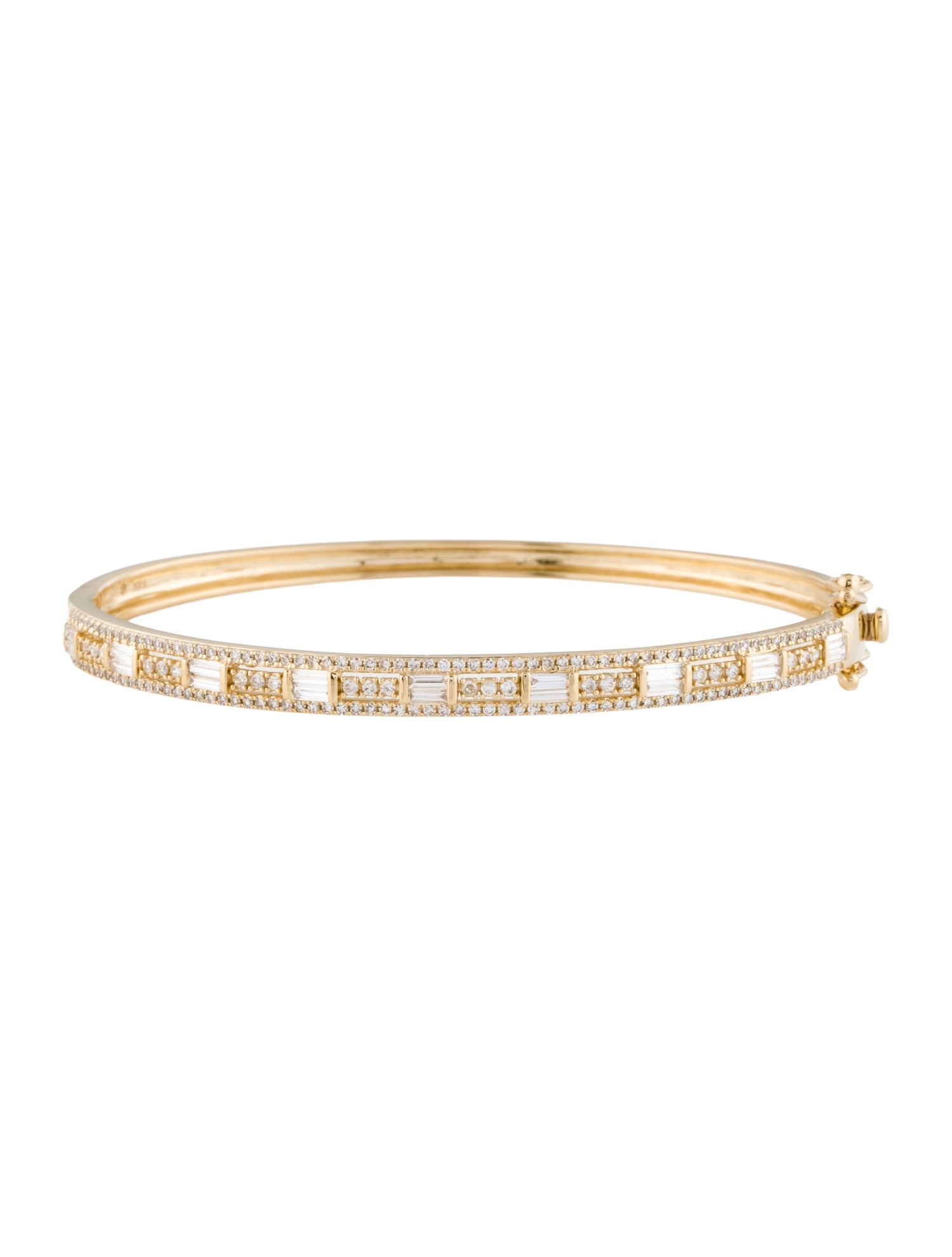 Bracelet 14K 1.09ctw Diamond Hinged Bangle Bracelet