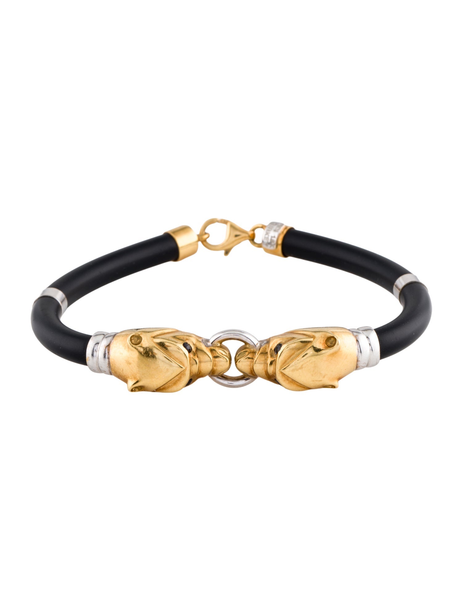 Bracelet 18K Sapphire Panther Station