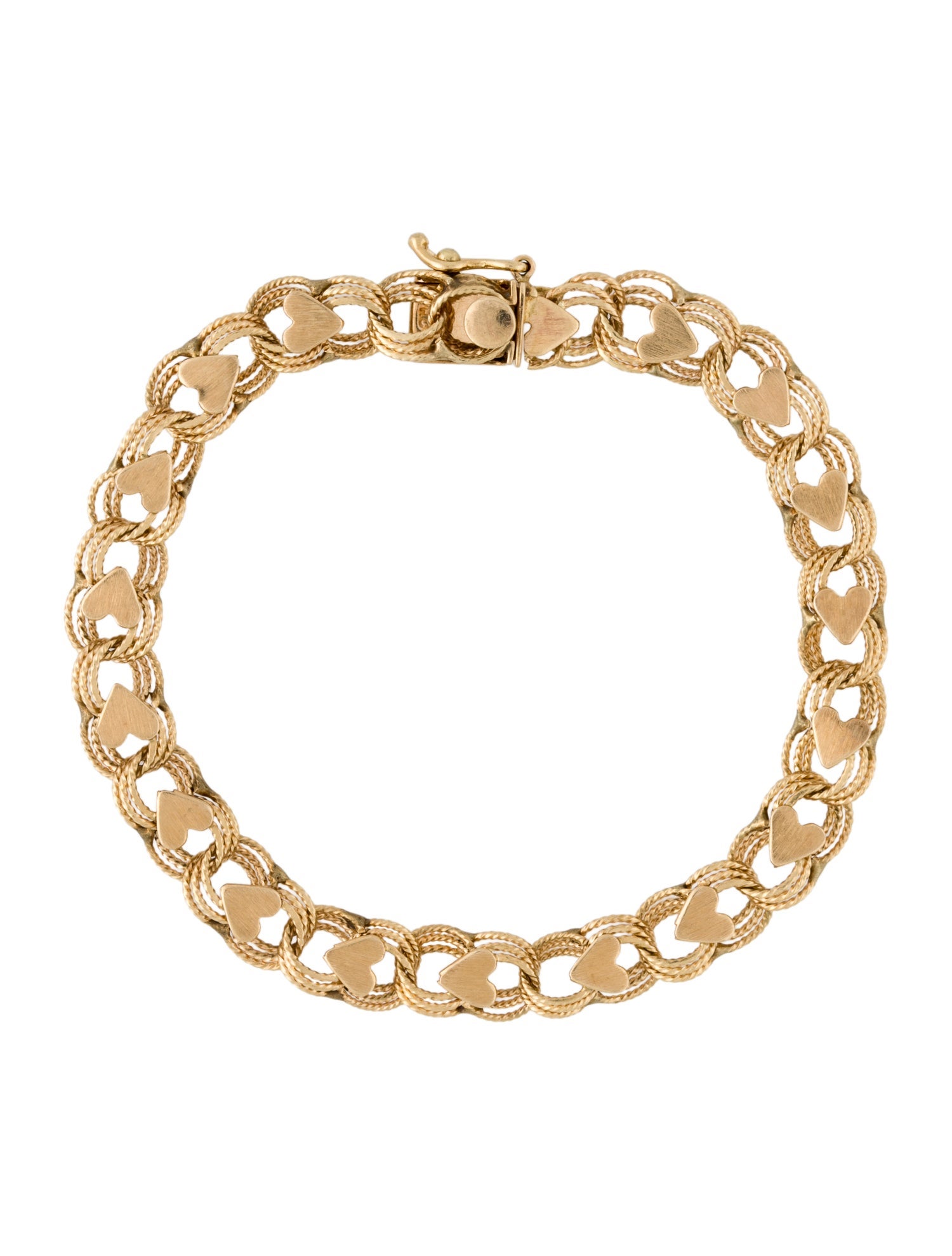 Bracelet 14K Heart Link