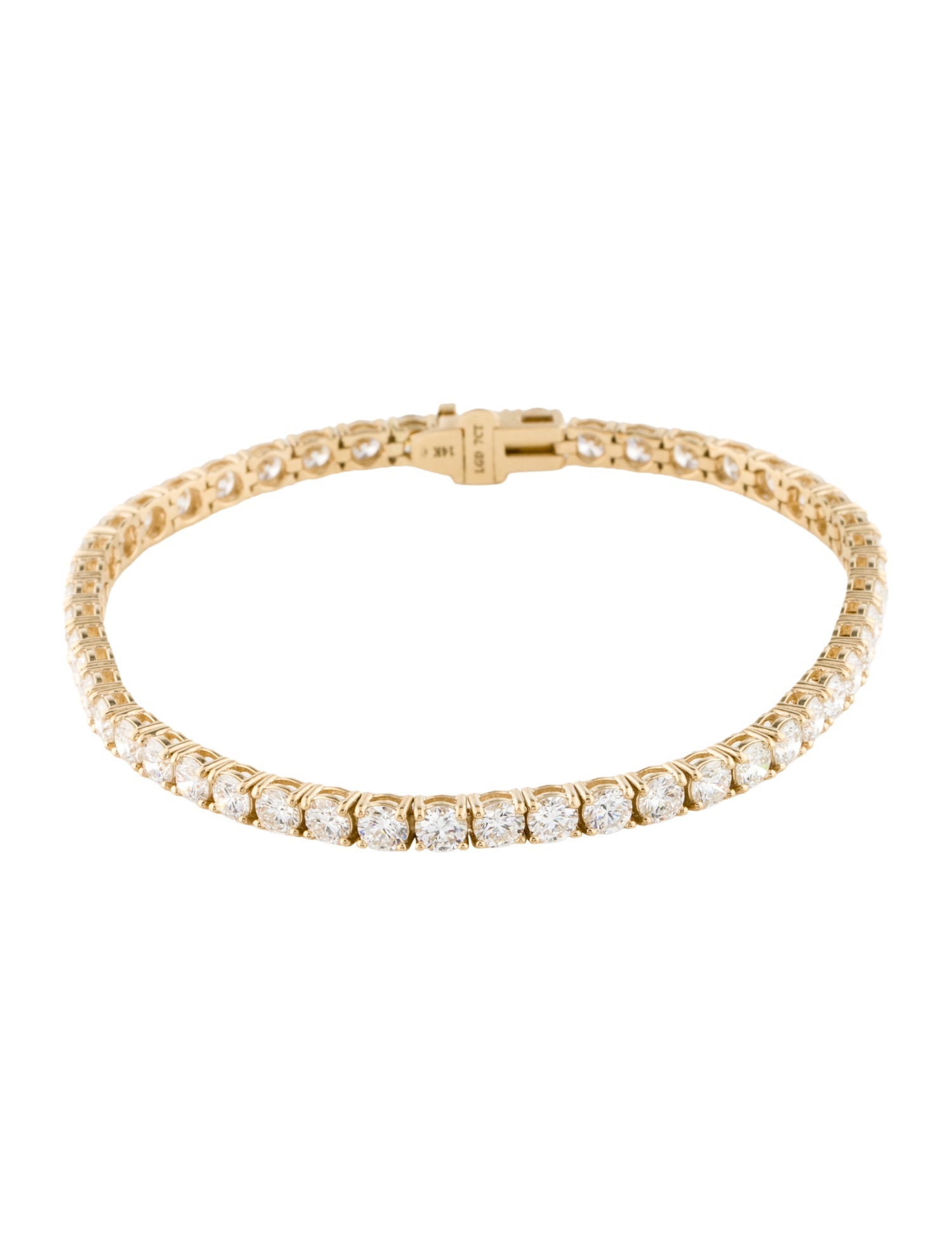 Bracelet 14K 7.00ctw Lab Grown Diamond Tennis Link