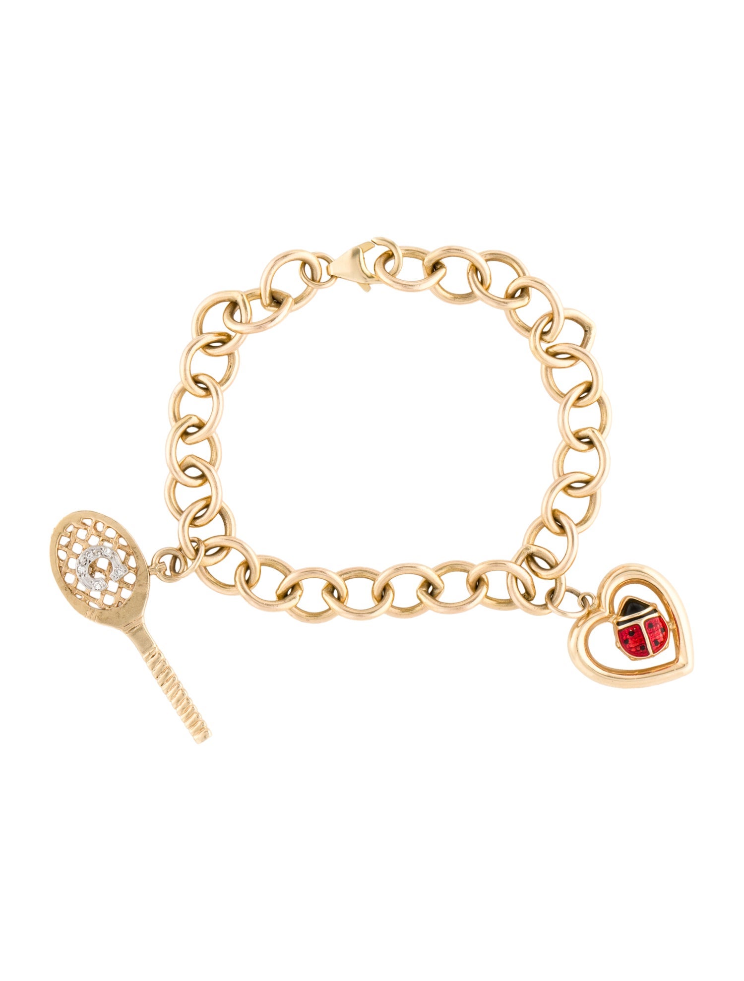 Bracelet 14K Diamond Charm