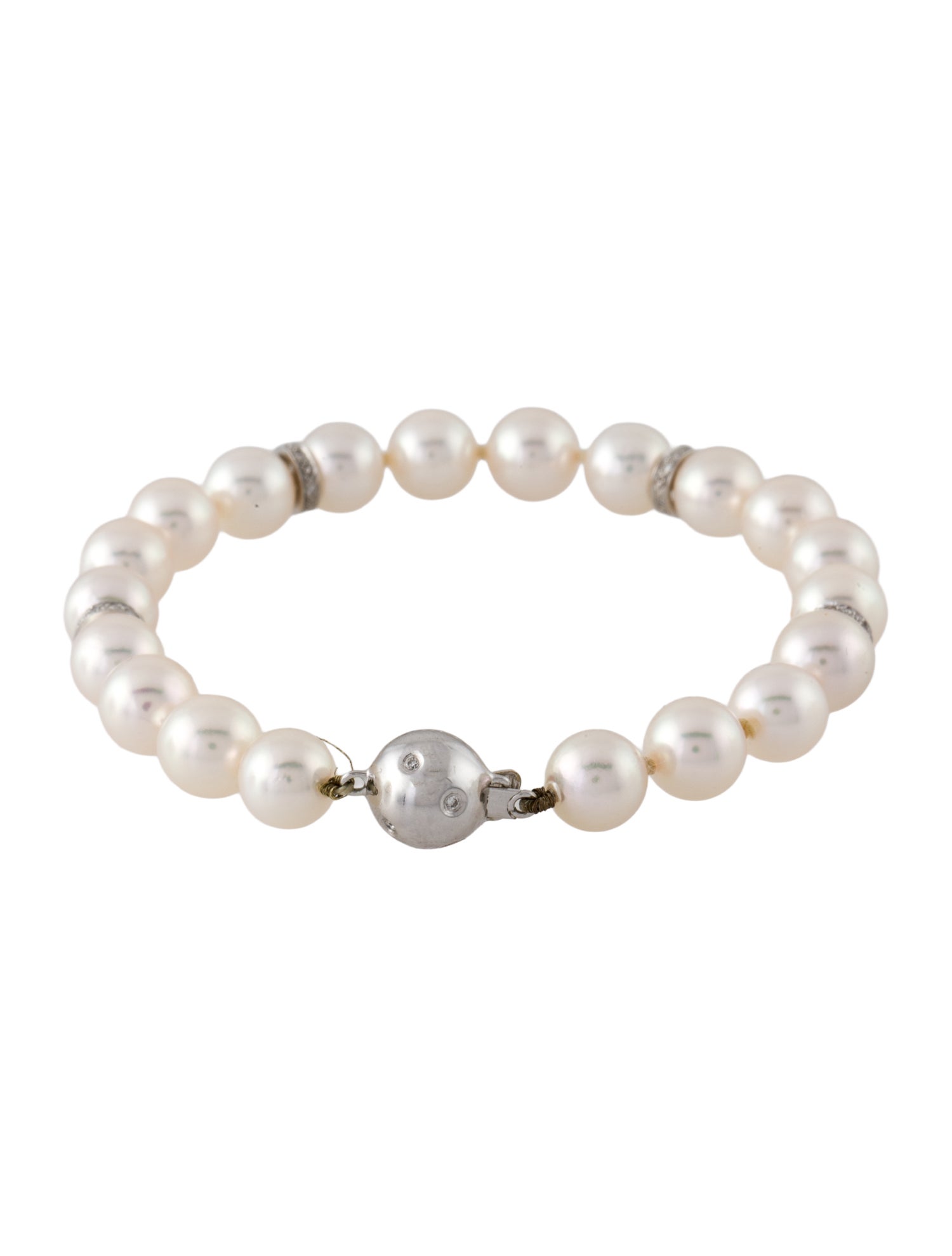 Bracelet 14k Pearl & Diamond