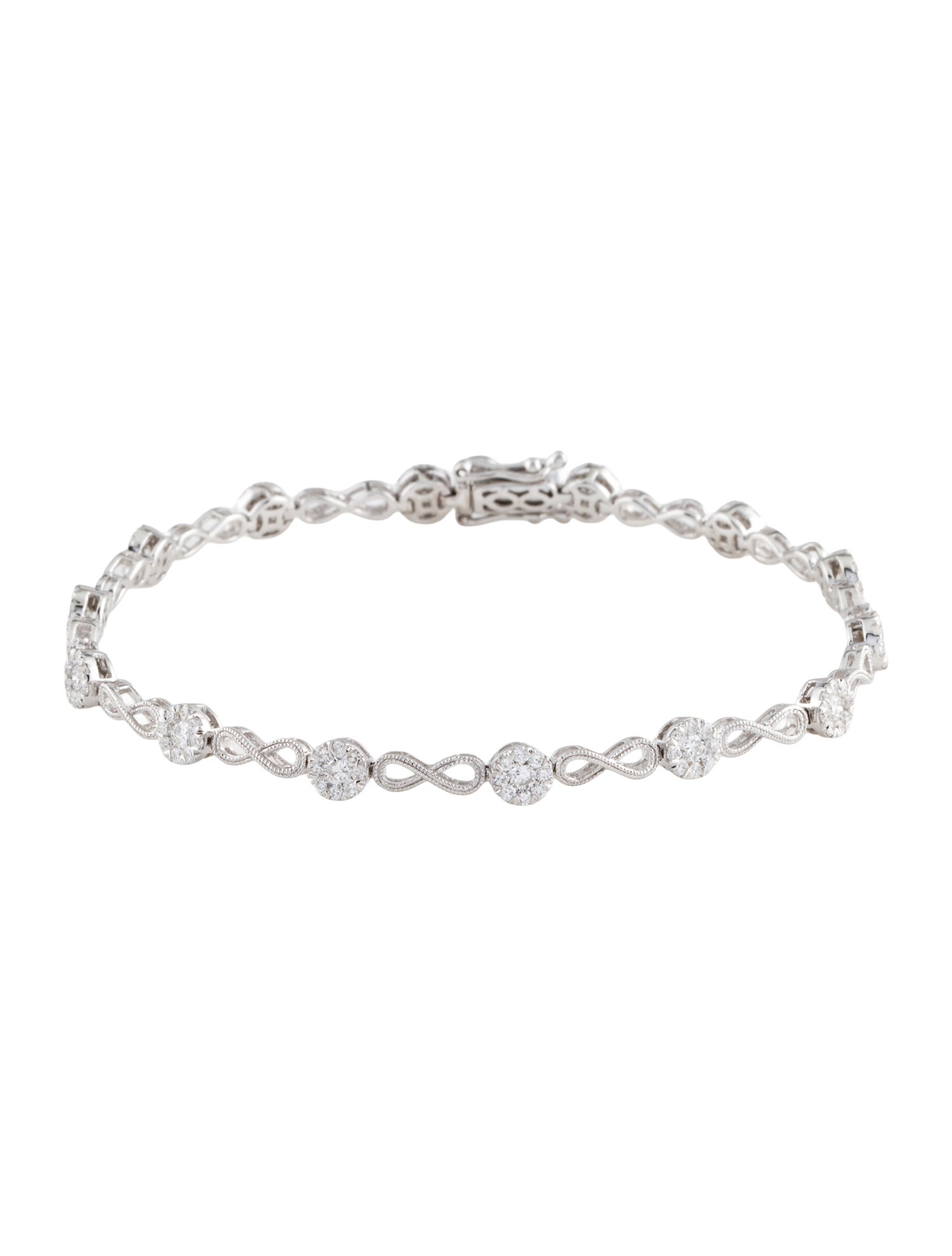 Bracelet 14K 1.49ctw Diamond Infinity Link