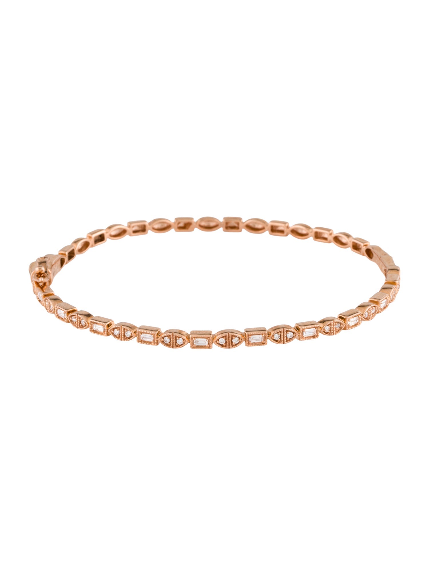 Bracelet 14K Diamond Hingle Bangle Bracelet