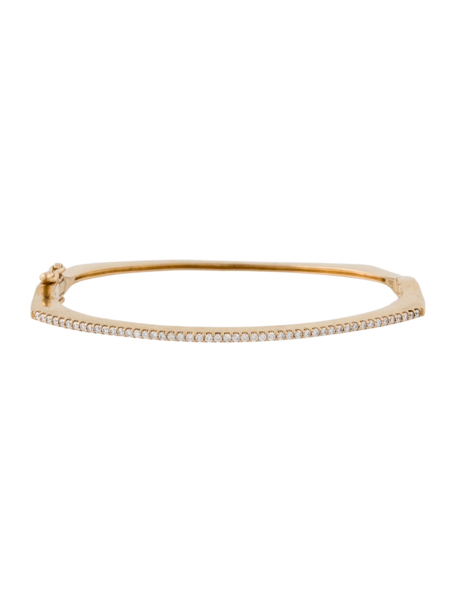 Bracelet 14K Diamond Hinged Bangle