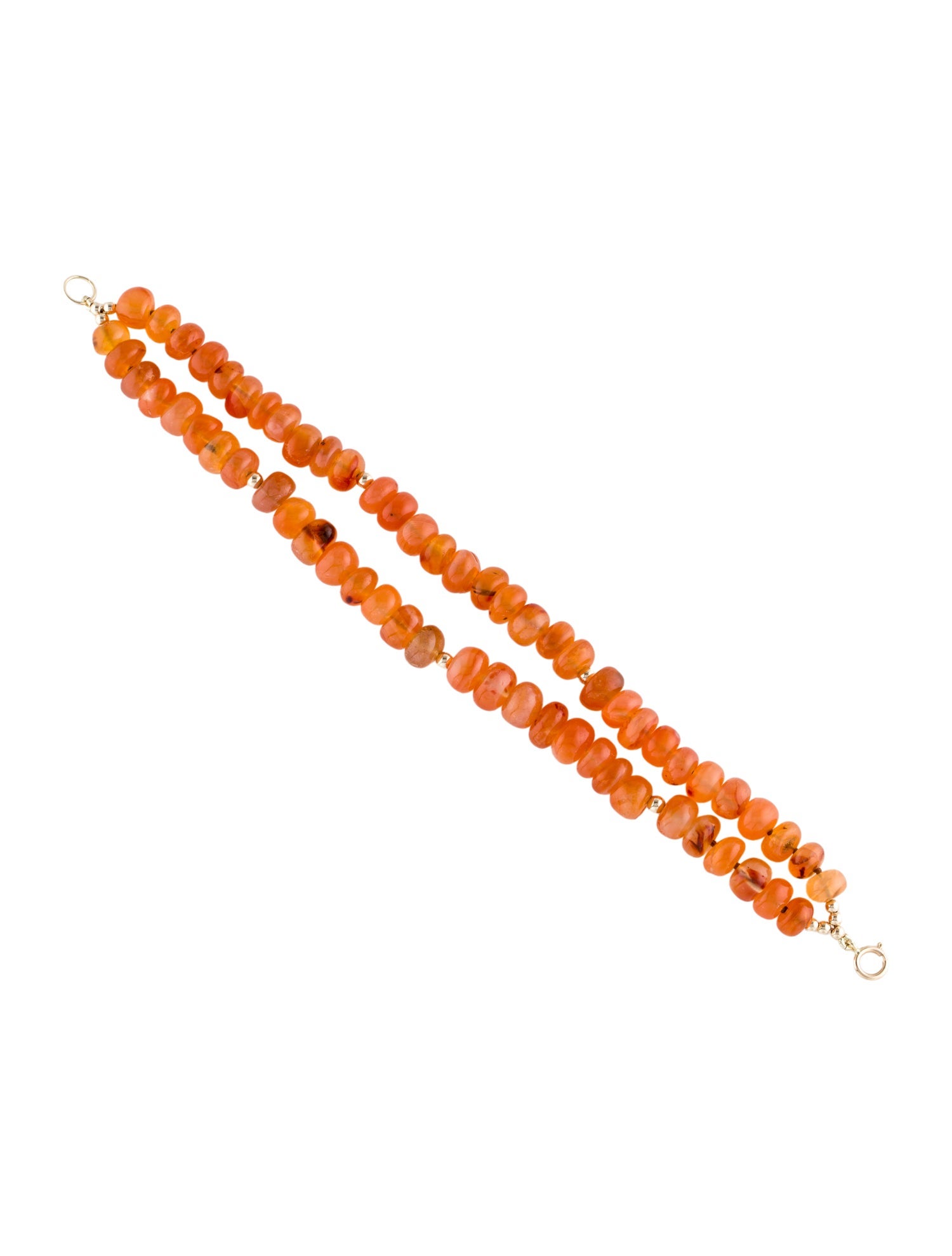 Bracelet 14K Carnelian Multistrand Bead