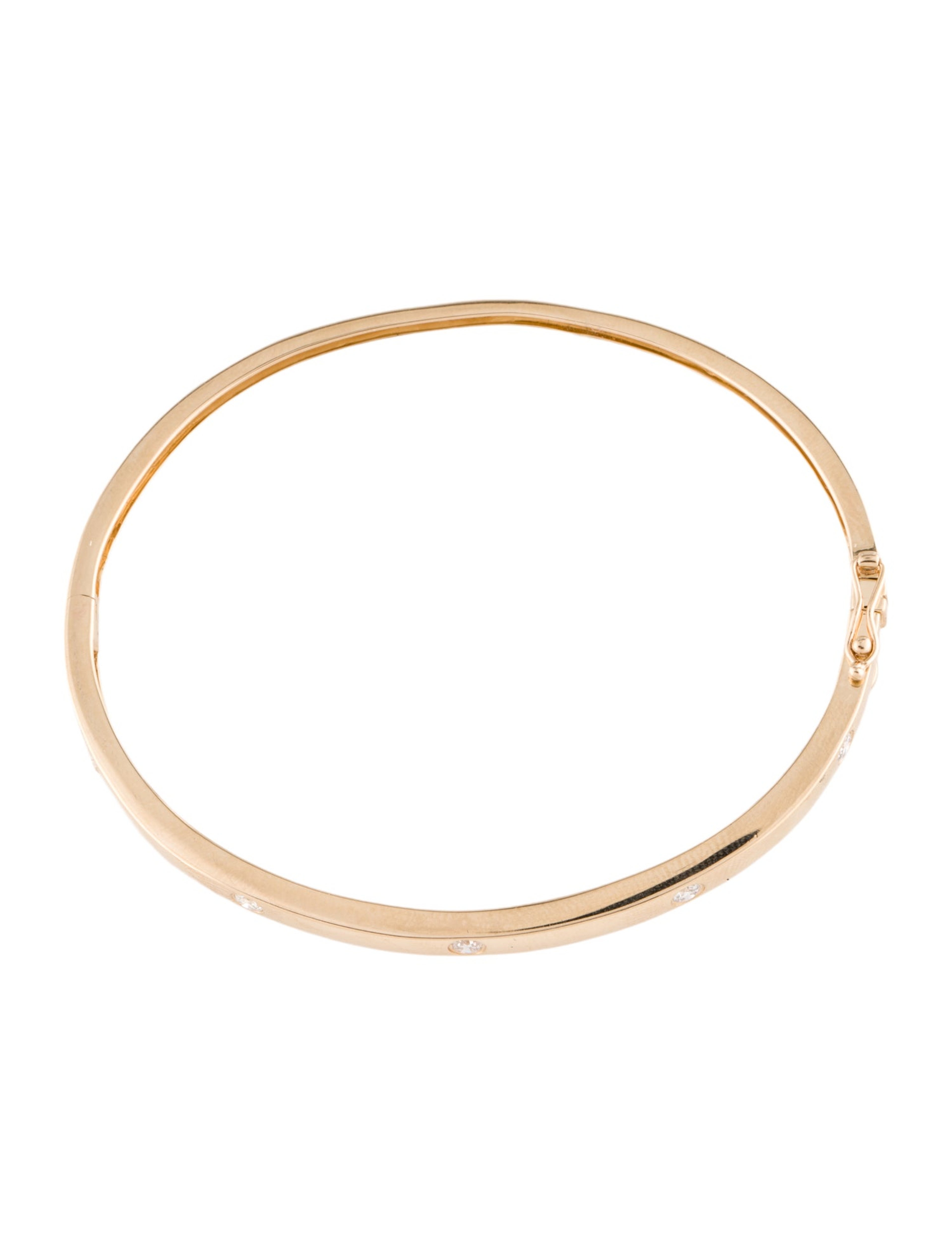 14K Diamond Bangle