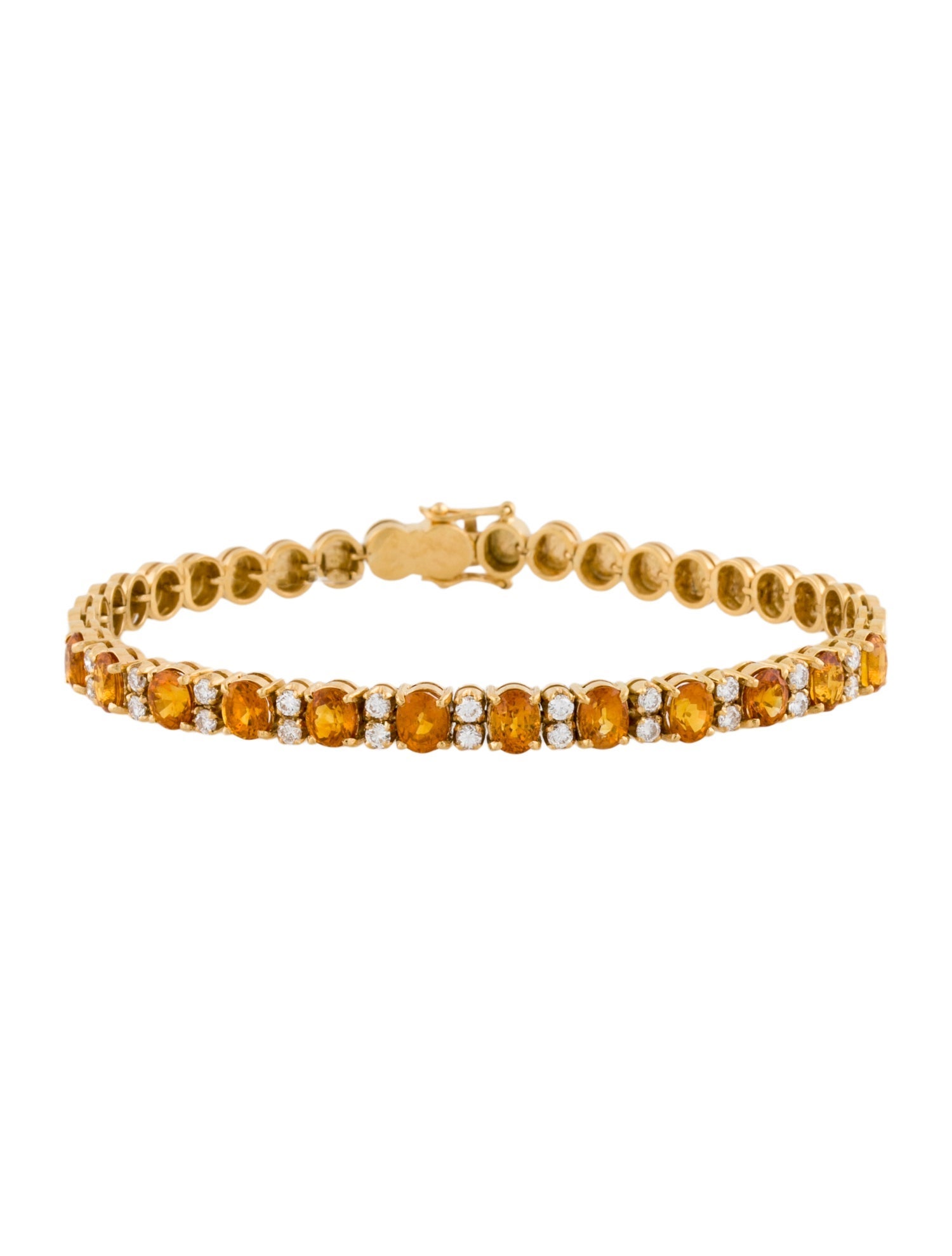 Bracelet 18K Sapphire & Diamond Link