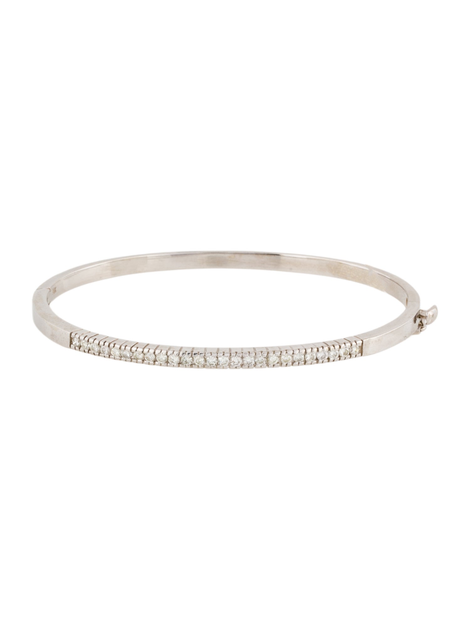 Bracelet 14K Diamond Hinged Bangle