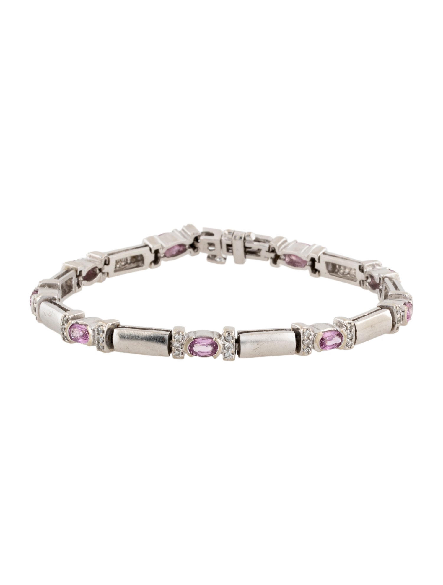Bracelet 14K 2.27ctw Sapphire & Diamond Link