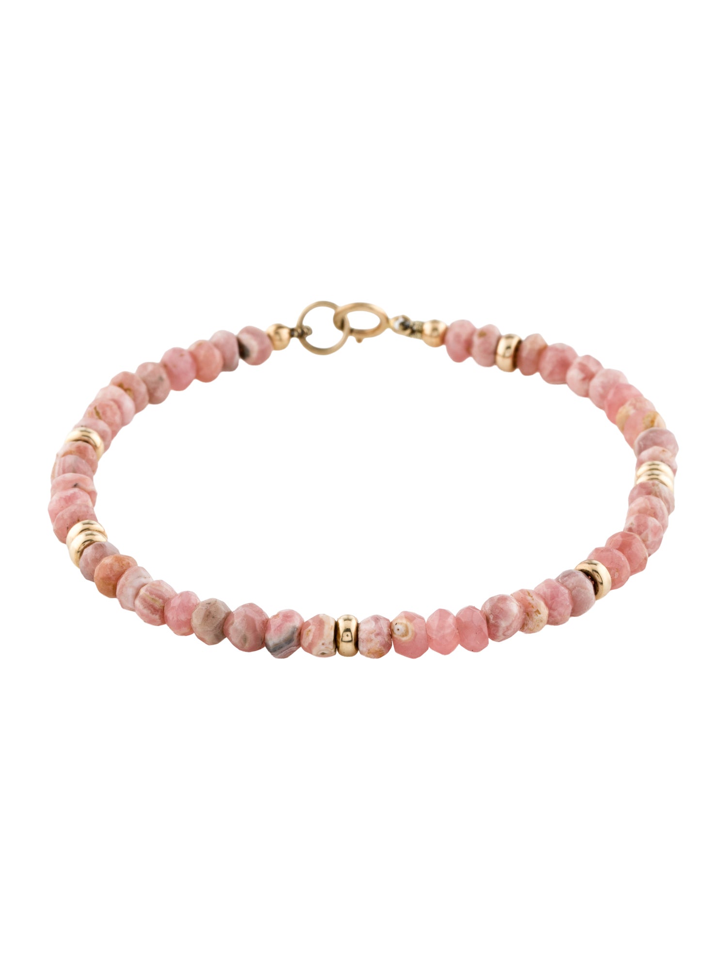 Bracelet 14K Rhodochrosite Bead Bracelet
