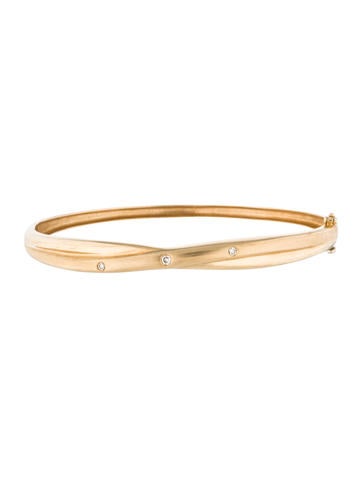 14K Diamond Crossover Bracelet