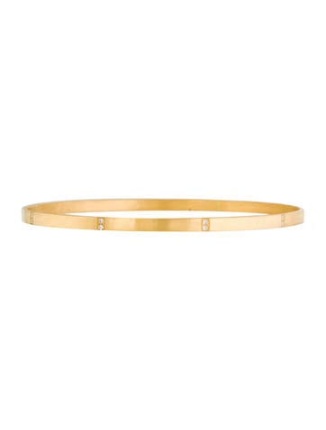 18K Diamond Station Bangle