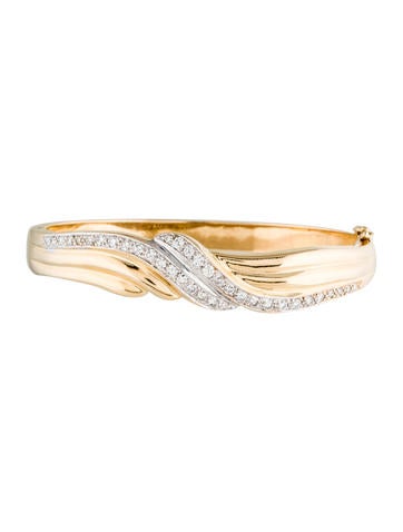 14K Diamond Hinge Bangle