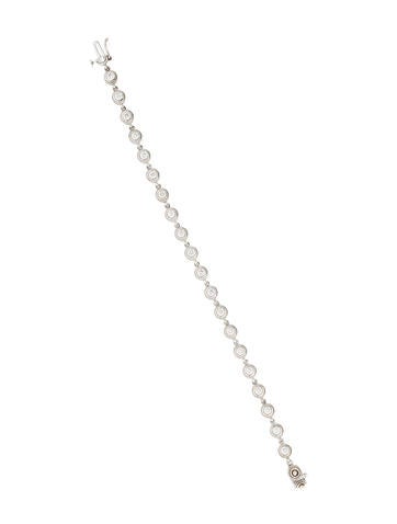 18K Diamond Circle Link Bracelet