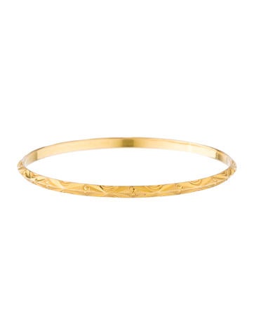 22K Engraved Bangle Bracelet