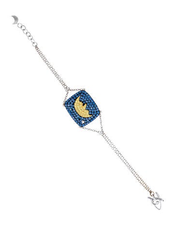 18K Yellow & Blue Sapphire Bracelet