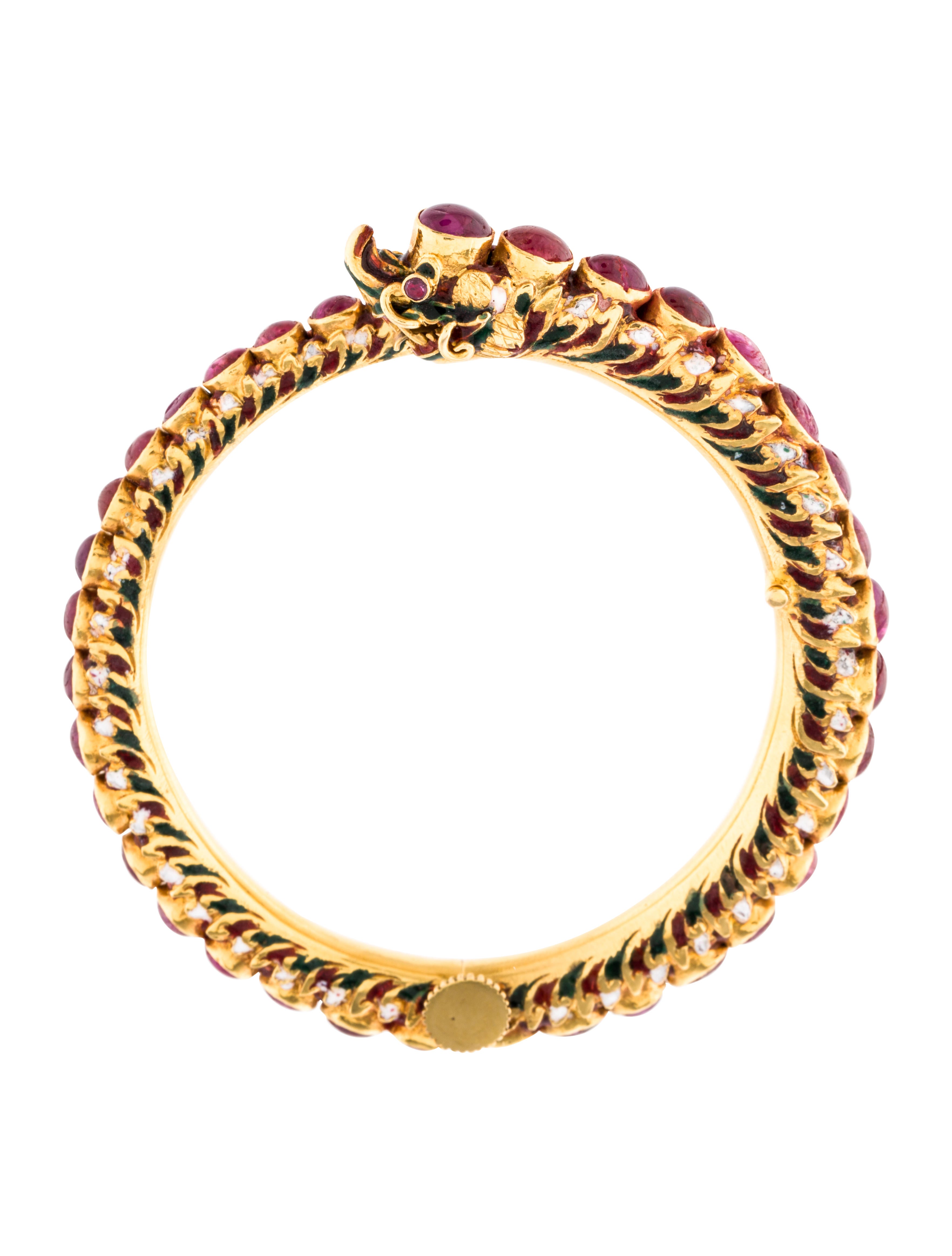 22K Ruby Dragon Bracelet