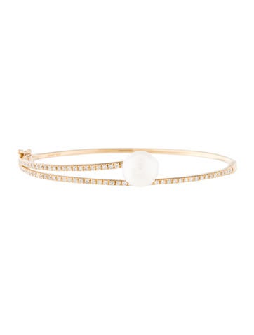 14K Pearl & Diamond Bracelet