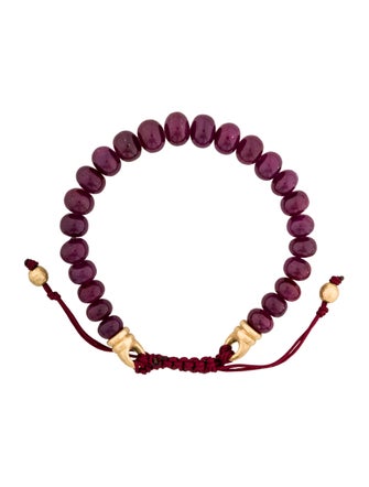 Bracelet 18K Ruby Bead Bracelet