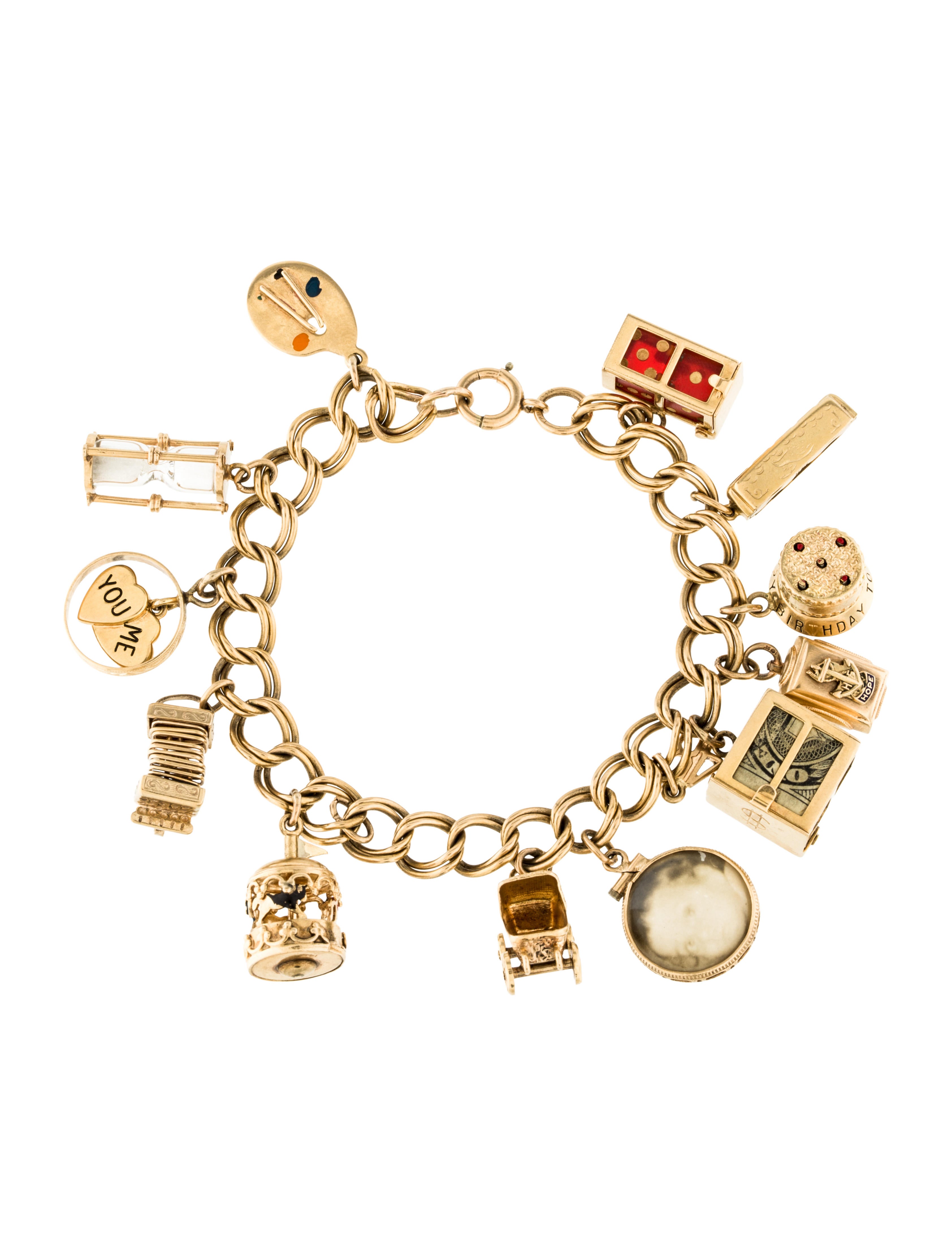14K Travel Charm Bracelet Bracelets BRACE26506 The RealReal